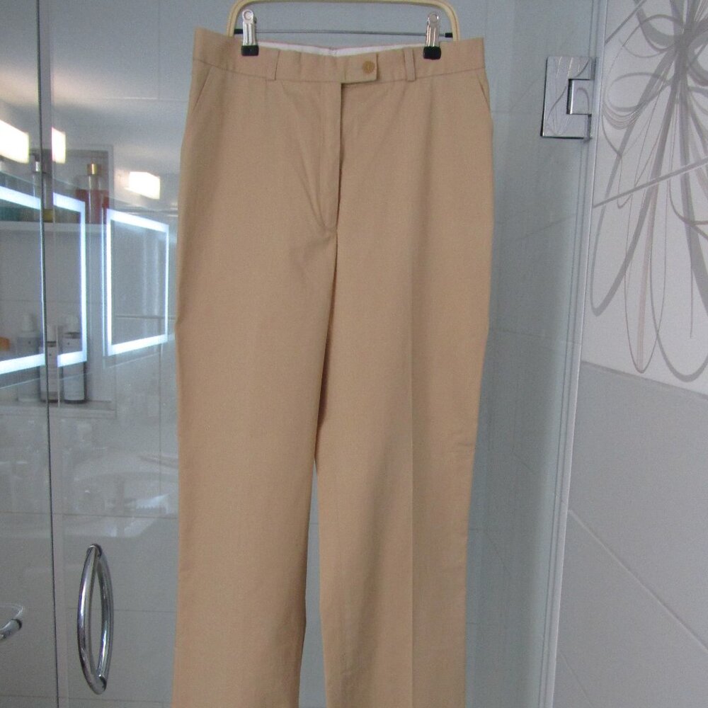 Les Chemins Blanc French Butterscotch Color Stretchy Cotton Pants---42 Long/Tall